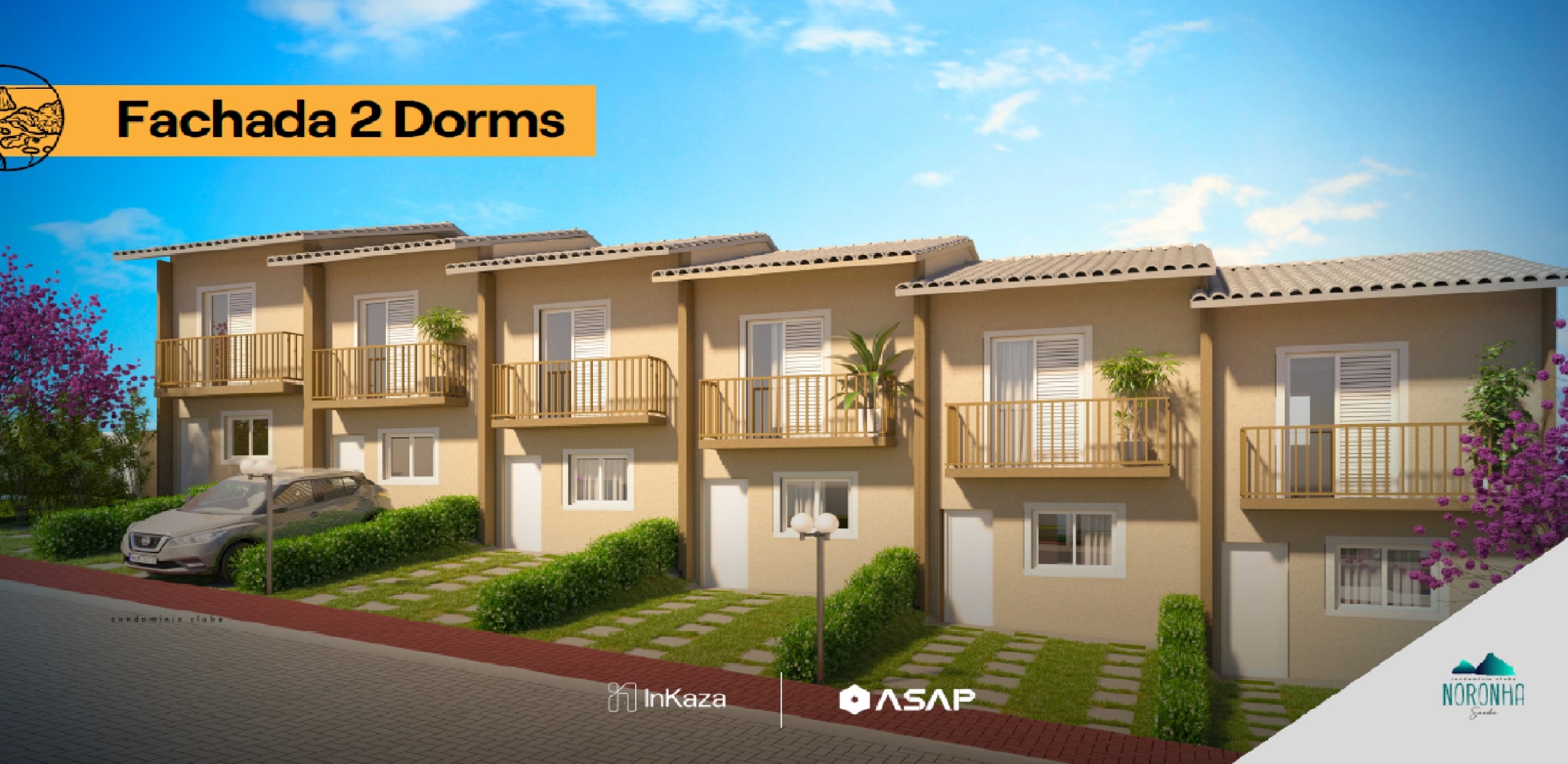 fachada-casas-2-dormitorios-condominio-clube-noronha-casas-a-venda-cotia-sp-home-office Fachada das casas do Condomínio Clube Noronha - Casas a venda em Cotia com 2 dormitórios