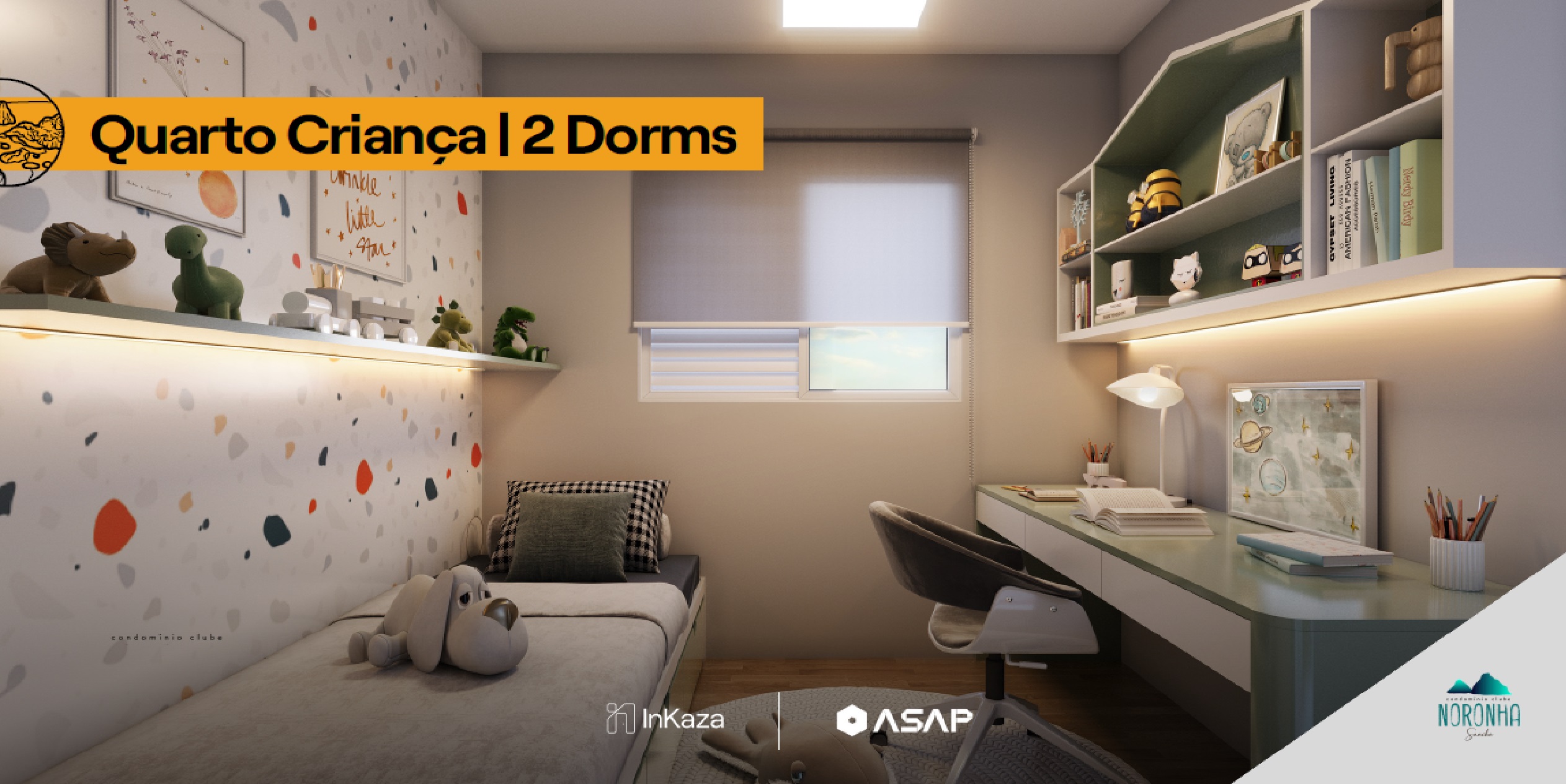 quarto-crianca-2-dormitorios-condominio-clube-noronha-casas-a-venda-cotia-sp-home-office Quarto de criança do Condomínio Clube Noronha - Casas a venda em Cotia com 2 dormitórios