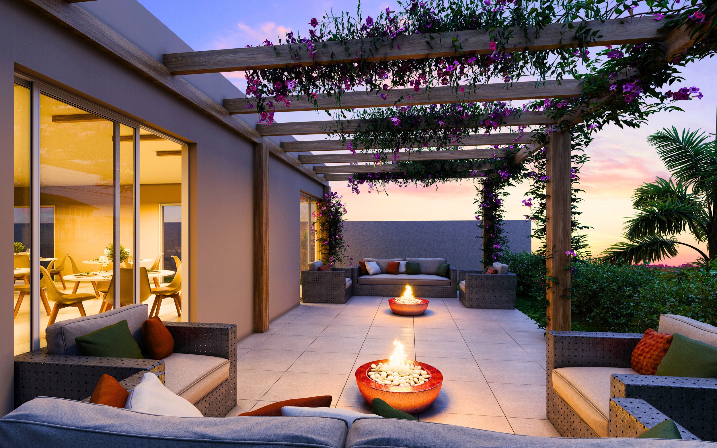 varandas-condominio-clube-noronha-casas-a-venda-cotia-sp-2-dormitorios-home-office Varandas do salão de festas do Condomínio Clube Noronha - Casas a venda em Cotia com 2 dormitórios