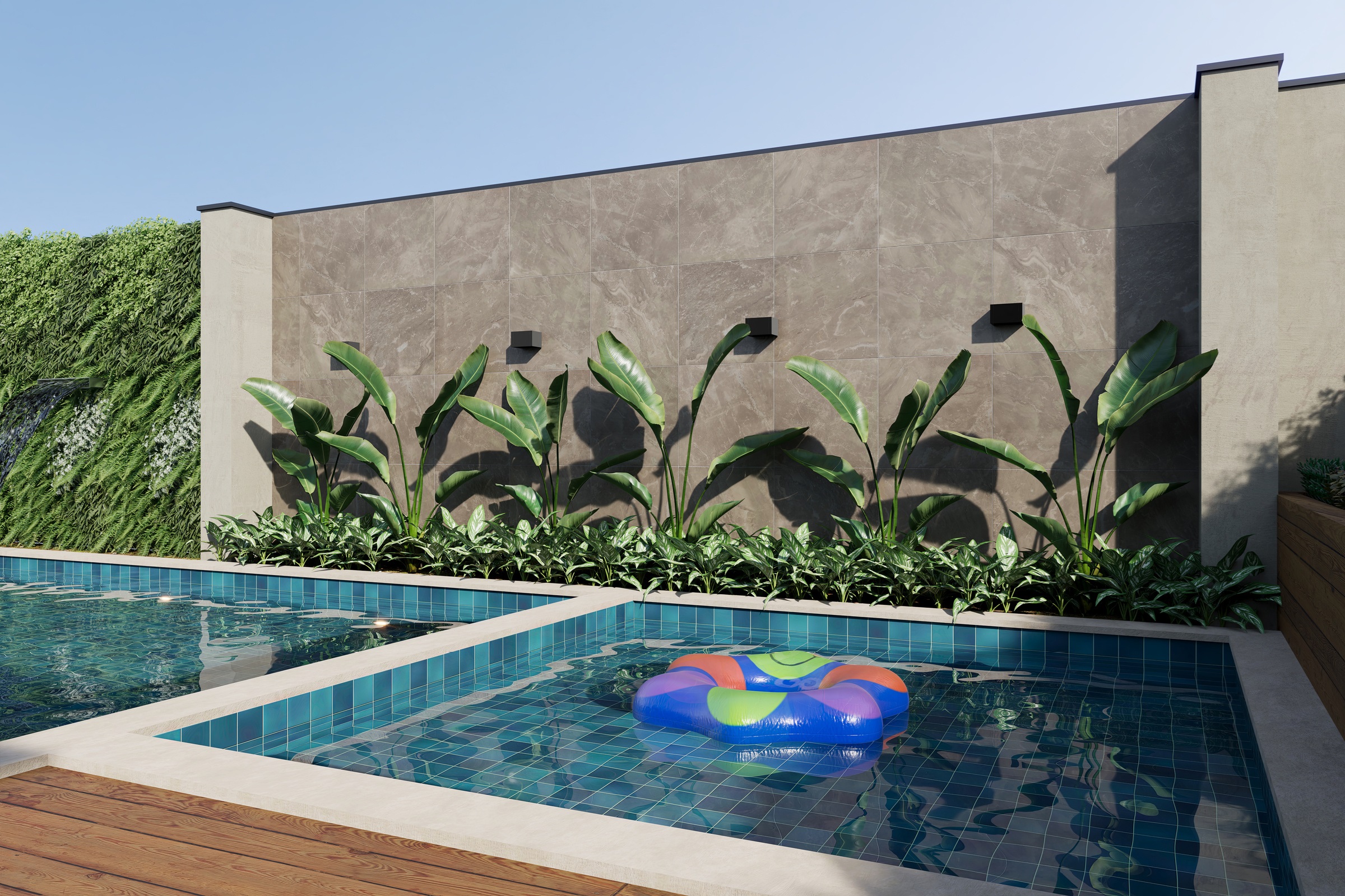 Piscina infantil do Residencial Milão casas a venda com 2 e 3 dormitórios na Granja Vianna SP