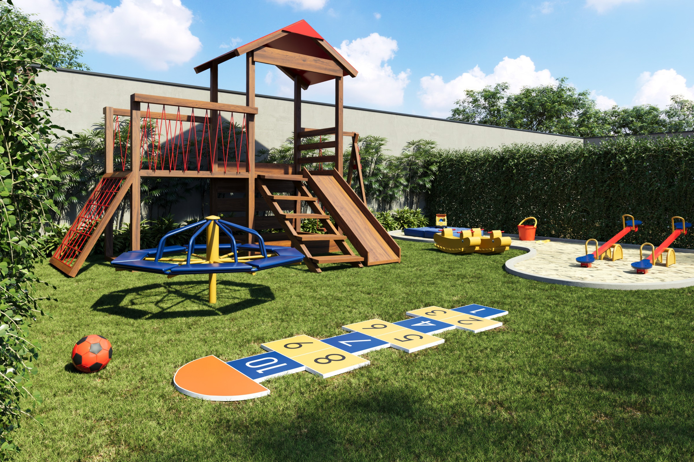 Playground do Residencial Milão casas a venda com 2 e 3 dormitórios na Granja Vianna SP