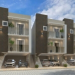 Fachada triplex do Reserva Munique Eco Club - Casas a venda com 2 e 3 dormitórios em Cotia SP