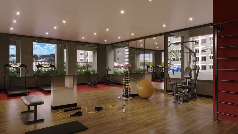 Fitness do Condomínio -Seletto VGP-Apartamentos a venda 2 e 3 dormitórios - Vargem Grande Paulista
