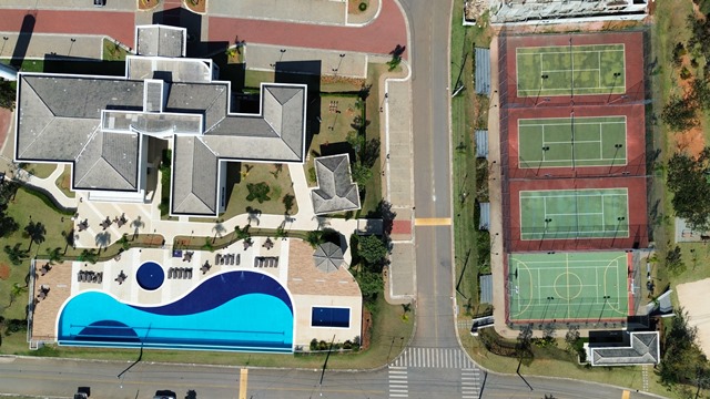 Vista aérea do Central Park Residence - Terrenos e casas a venda em Vargem Grande Paulista - SP